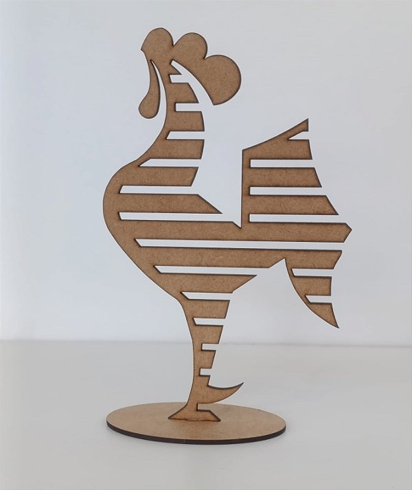 TOTEM GALO EM MDF CRU 3MM. CORTE A LASER.