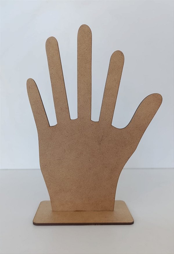 TOTEM MÃO EM MDF CRU 3MM. CORTE A LASER.