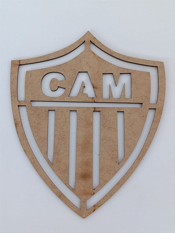 BRASÃO DO ATLÉTICO PEQUENO EM MDF CRU 3MM. CORTE A LASER.