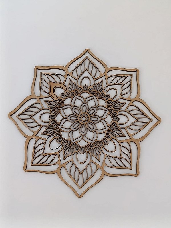 MANDALA Nº 4 EM MDF CRU 3MM. CORTE A LASER.