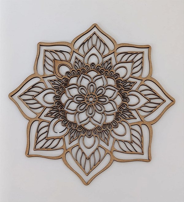 MANDALA Nº 5 EM MDF CRU 3MM. CORTE A LASER.