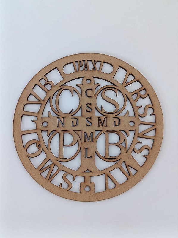 MANDALA "MEDALHA DE SÃO BENTO" EM MDF CRU 3MM. CORTE A LASER.