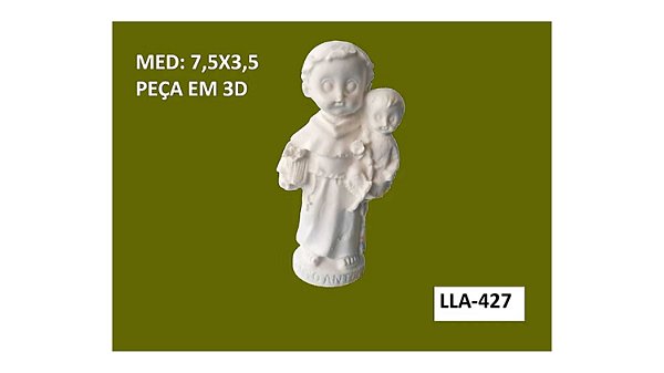 PEÇA EM RESINA SANTO ANTÔNIO BABY 3D - LLA-427