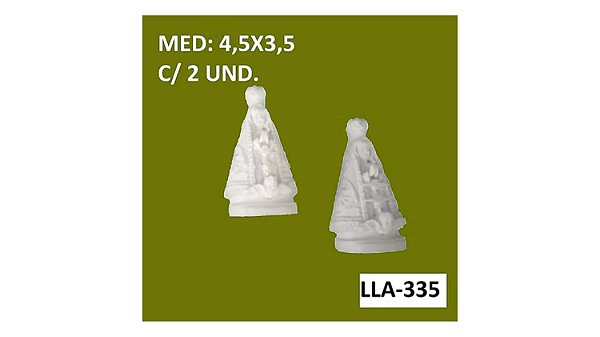 APLIQUE EM RESINA NOSSA SENHORA MINI - LLA-335 - C/ 2 UNIDADES