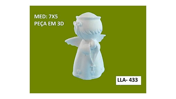 APLIQUE EM RESINA ANJA PARA NASCIMENTO EM 3D - LLA-433