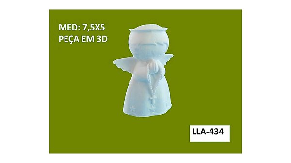 APLIQUE EM RESINA ANJO PARA NASCIMENTO EM 3D - LLA-434