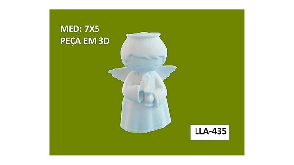 APLIQUE EM RESINA ANJO PRIMEIRA COMUNHÃO EM 3D - LLA-435
