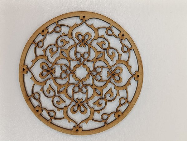 MANDALA Nº 8 EM MDF CRU 3MM. CORTE A LASER.