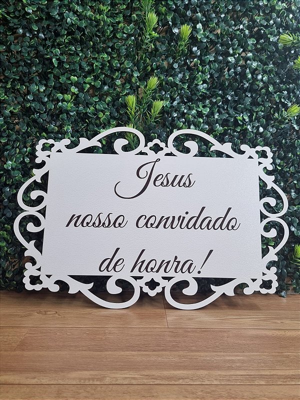 PLACA DE CASAMENTO EM MDF 3MM BRANCA. COM GRAVAÇÃO A LASER