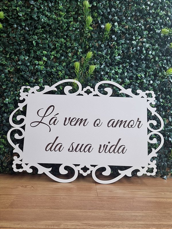 PLACA DE CASAMENTO EM MDF 3MM BRANCA. COM GRAVAÇÃO A LASER