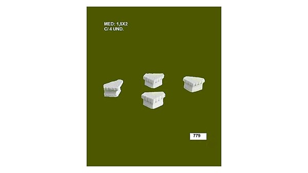 CONJUNTO DE PÉ GREGO  - CÓD. 779 - 4 UNIDADES