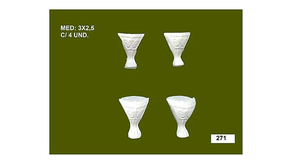 CONJUNTO DE PÉ REAL  - CÓD. 271 - 4 UNIDADES