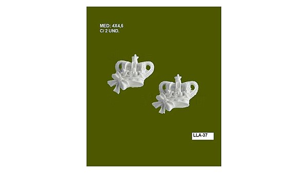 APLIQUE COROA  - LLA-37 - 2 UNIDADES