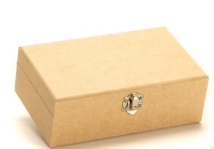 CAIXA MDF CRU COM FECHO 12X20X7