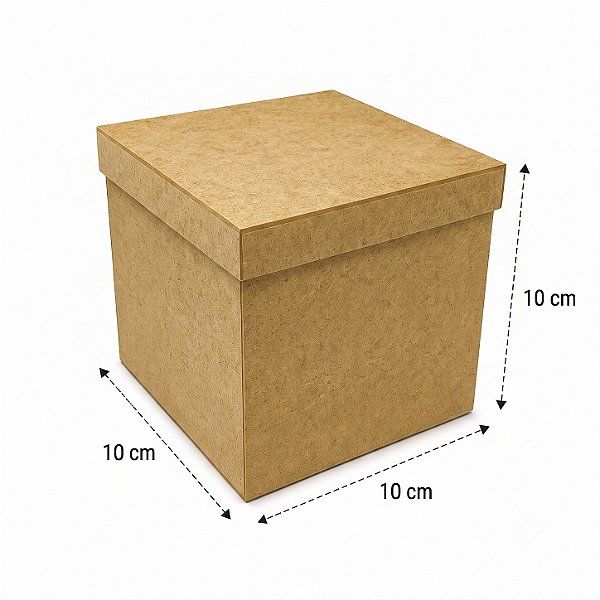 Caixa MDF Cru com Tampa - Organize com Estilo - 10X10X10