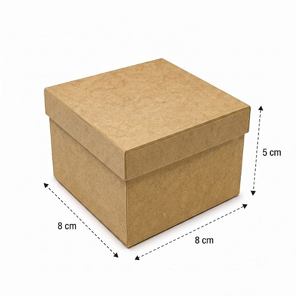 Caixa MDF Cru com Tampa - Organize com Estilo -8X8X5