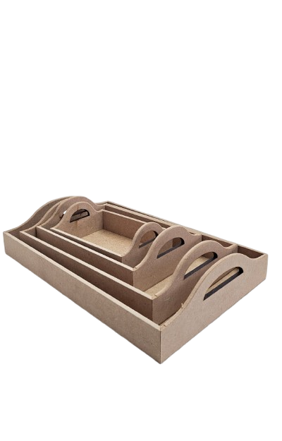 BANDEJA RETANGULAR EM MDF 6MM PP/P/M/G