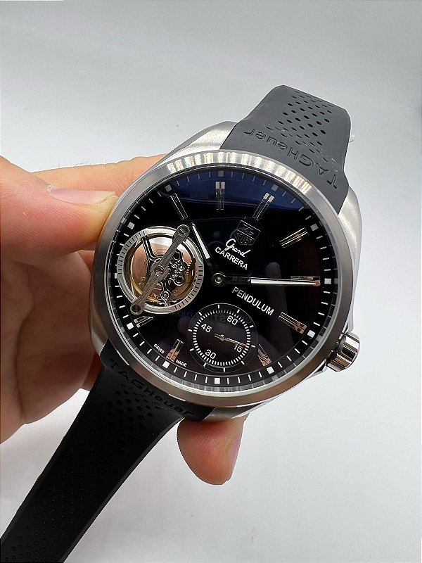 Relógio Executivo Luxo Masculino Modelo SKU TAGH1000 - T. H. Grand Carrera Pendulum