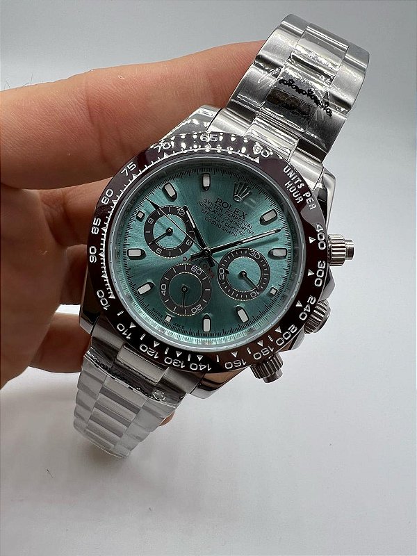 Relógio Executivo Luxo Masculino Modelo SKU RLX900 - Rlx Daytona Pulseira de Aço