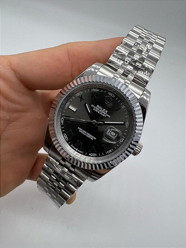 Relógio Executivo Luxo Masculino Modelo SKU RLX5100 - Rlx Datejust Roma