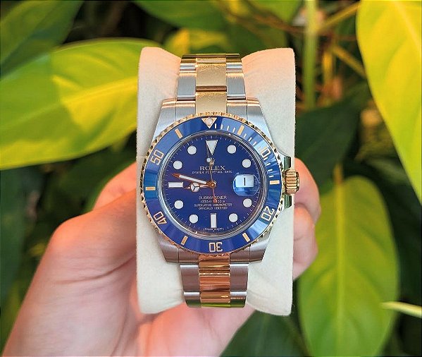 Relógio Executivo Luxo Masculino Modelo SKU RLXPR600 - Rlx Submariner Misto