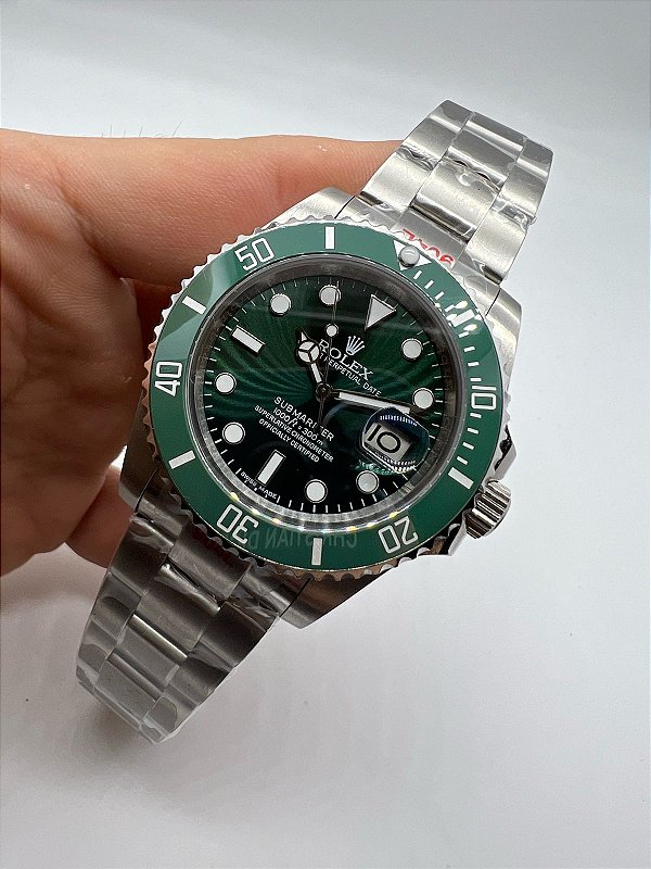 Relógio Executivo Luxo Masculino Modelo SKU RLXCLO500 - Rlx Submariner - Super