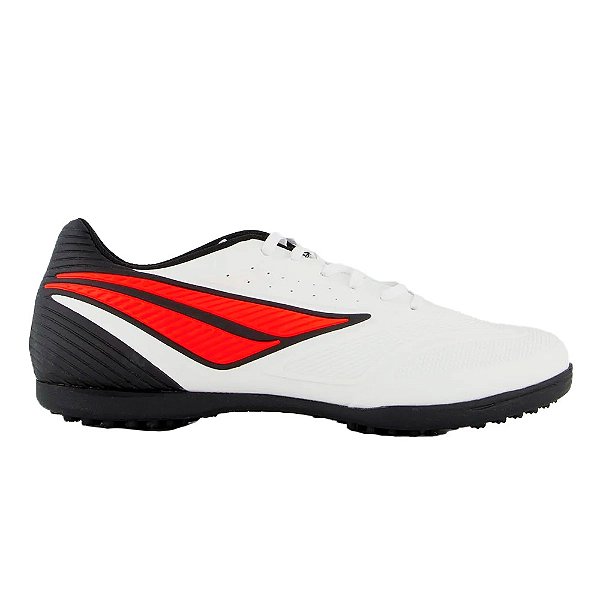Chuteira Penalty Society Garra Y-1 Masculina Branco Laranja Preto