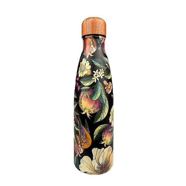 Garrafa Farm Glub 500ML Romance Preto Florido