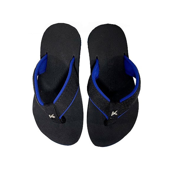 Chinelo Kenner Kivah Cushy Infantil Preto Azul