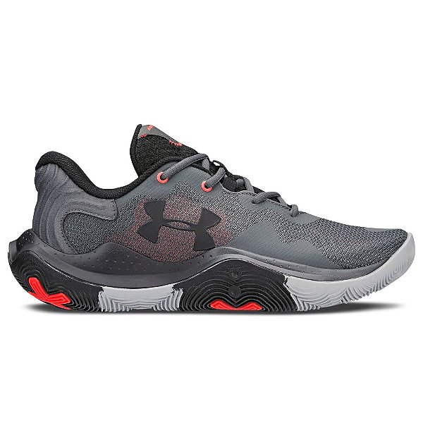 Tênis Under Armour Basquete Buzzer Masculino Cinza Preto