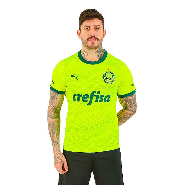 Camisa Oficial Palmeiras III 23/24 Masculina Verde Fluorescente