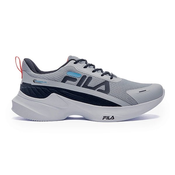 Tênis Fila Progress Lite Masculino Prata/Preto/Azul