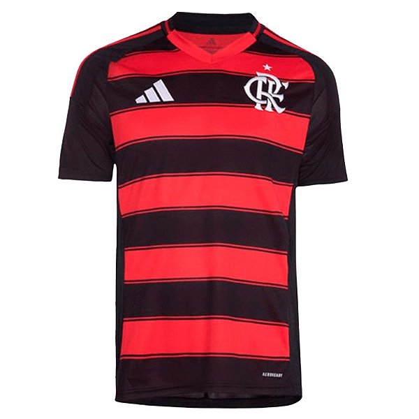 Camisa Oficial Flamengo I 25/26 Infantil Preto Vermelho