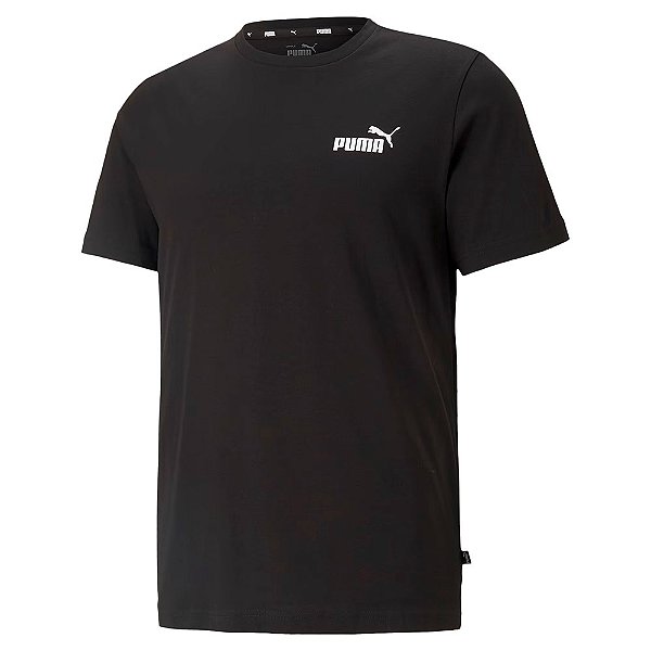 Camisa Puma Essential Small Logo Masculina Preto Branco