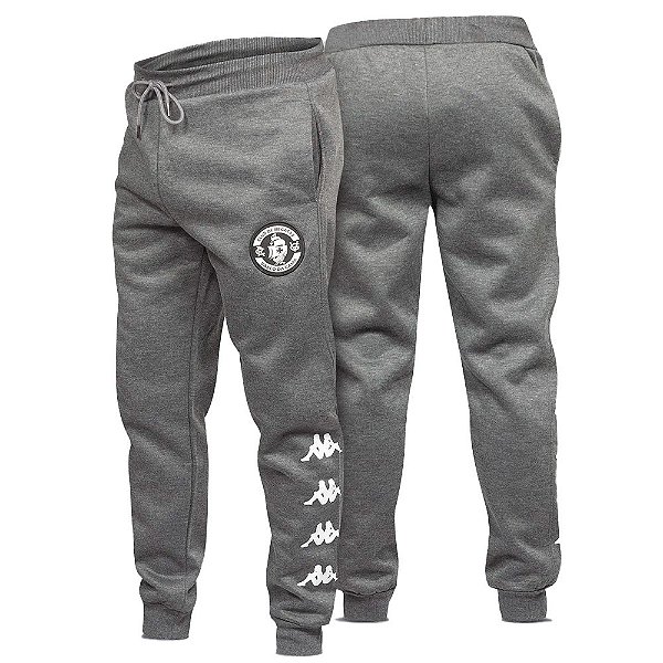 Calça Moletom Kappa Vasco da Gama 23/24 Masculina Cinza