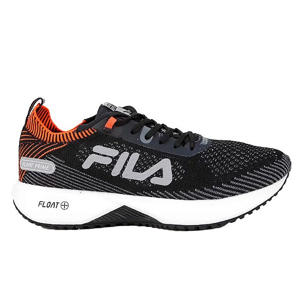 Tênis Fila Float Prime Masculino Preto Cinza Laranja