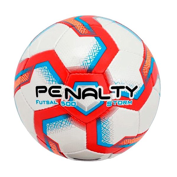 Bola Penalty Futsal Storm XXIII Unissex Branco Vermelho Azul