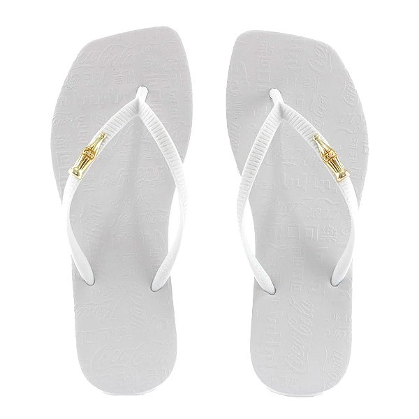 Chinelo Coca Cola Square Sandal II 23/24 Feminino Branco Branco