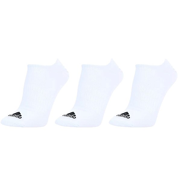 Kit Meia Adids Ligth Nosh Cano Curto Masculino Branco