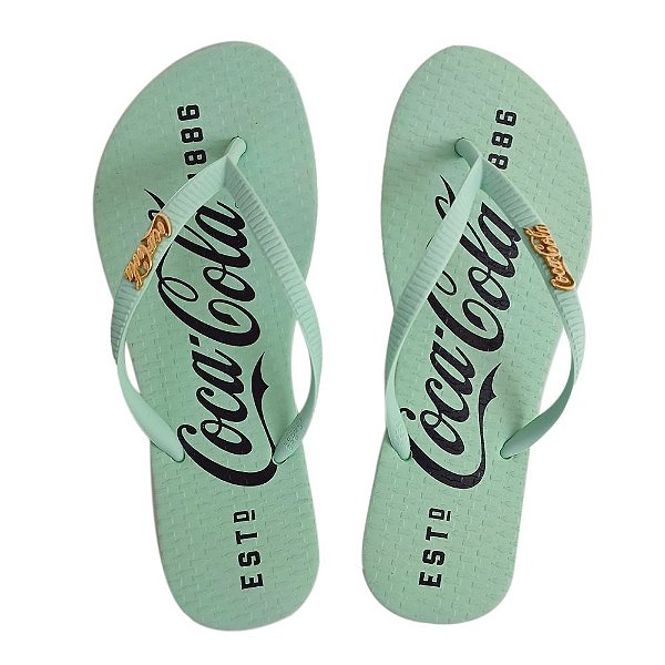 Chinelo Coca Cola EST 1886 24/25 Feminino Verde Claro Verde Claro