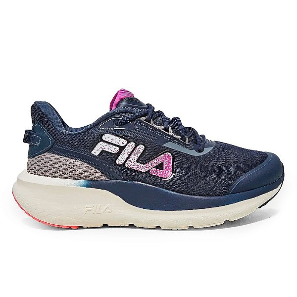 Tênis Fila Fire Feminino Marinho Rosa Coral