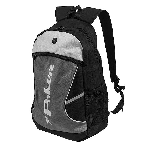 Mochila Poker Sport Dakar Unissex Preto Cinza