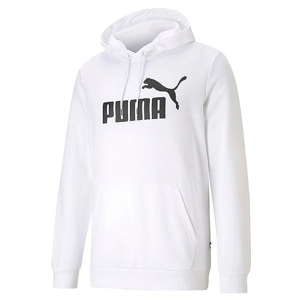 Casaco Puma Essentials Big Logo Masculino Branco Preto