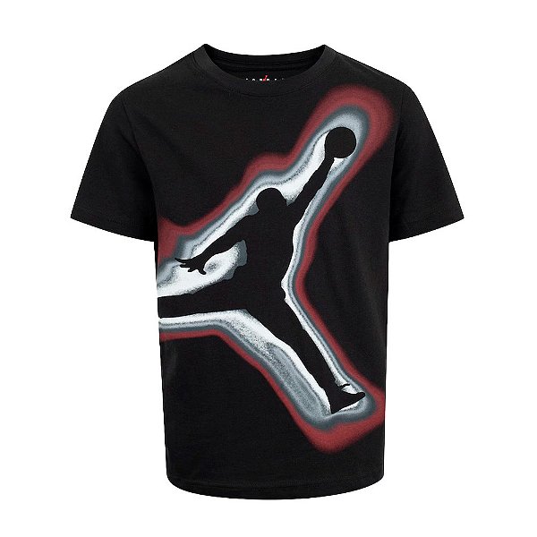 Camisa Jordan Air Map Jumpman Infantil Preto Colors
