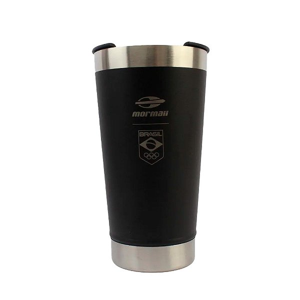 Copo Térmico Mormaii 510ml Time Brasil Olimpíadas Preto Prata