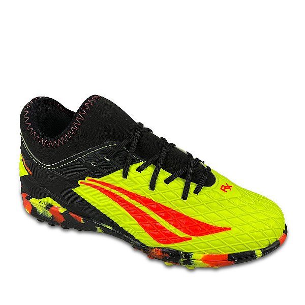 Chuteira Penalty Society RX Locker Y-3 Infantil Amarelo Coral Preto