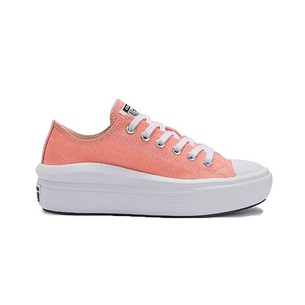 Tênis Converse All Star Chuck Taylor Move Seasonal Feminino Rosa Branco