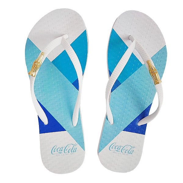 Chinelo Coca Cola Geometry 24/25 Feminino Branco Branco