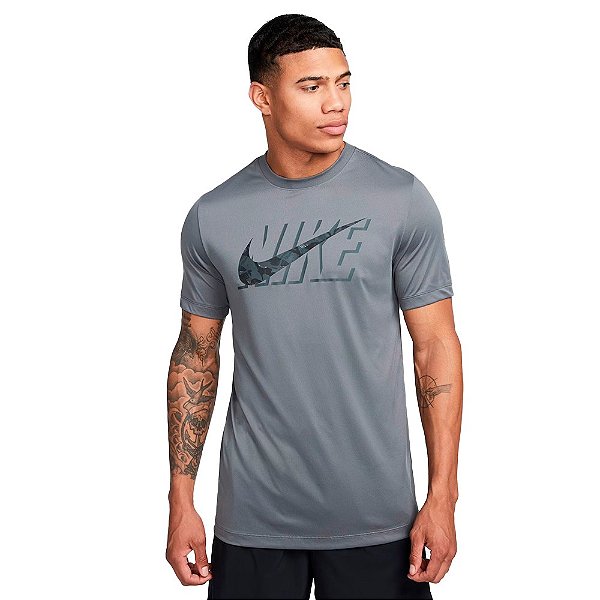 Camisa Nike Dri-Fit Camo Masculina Grafite