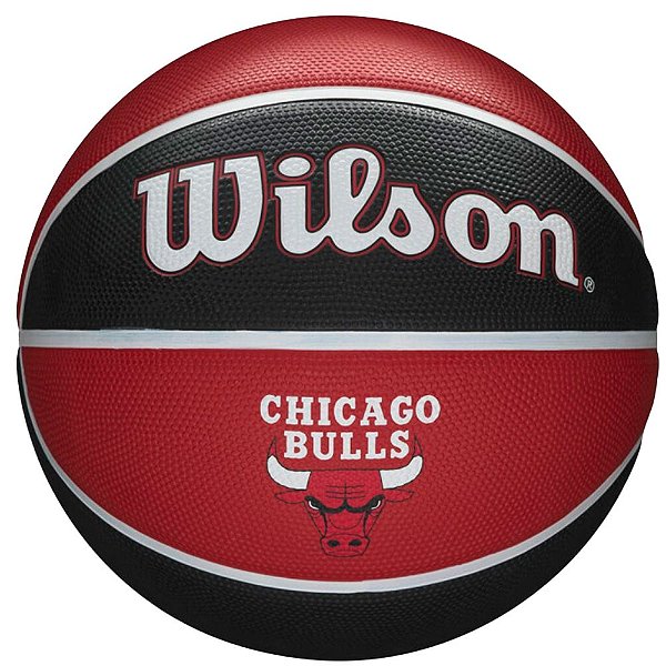 Bola Oficial Basquete Wilson NBA Chicago Bulls Vermelho Preto